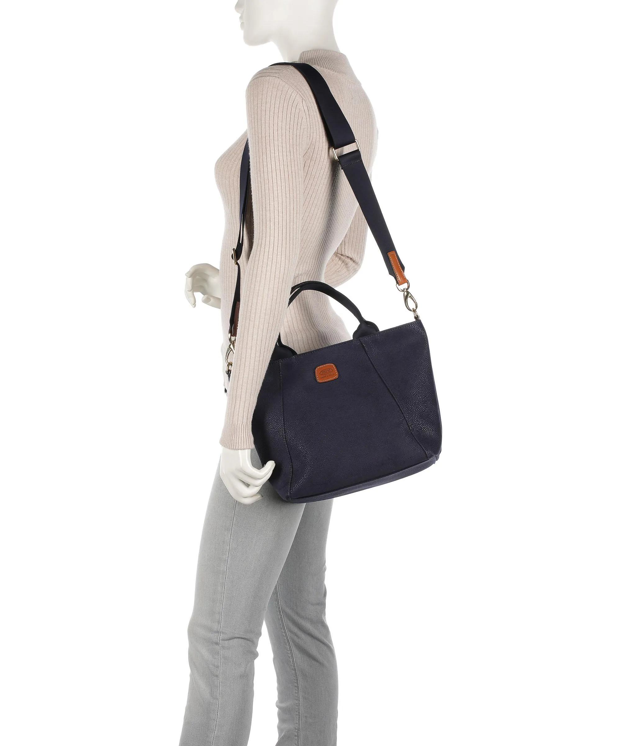  Brics Life Borsa a mano pelle sintetica navy  