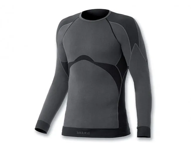 BRUGI MAGLIA INTIMO TERMICO MULTISPORT UOMO INVERNO R24K 500  SEAMLESS BLACK