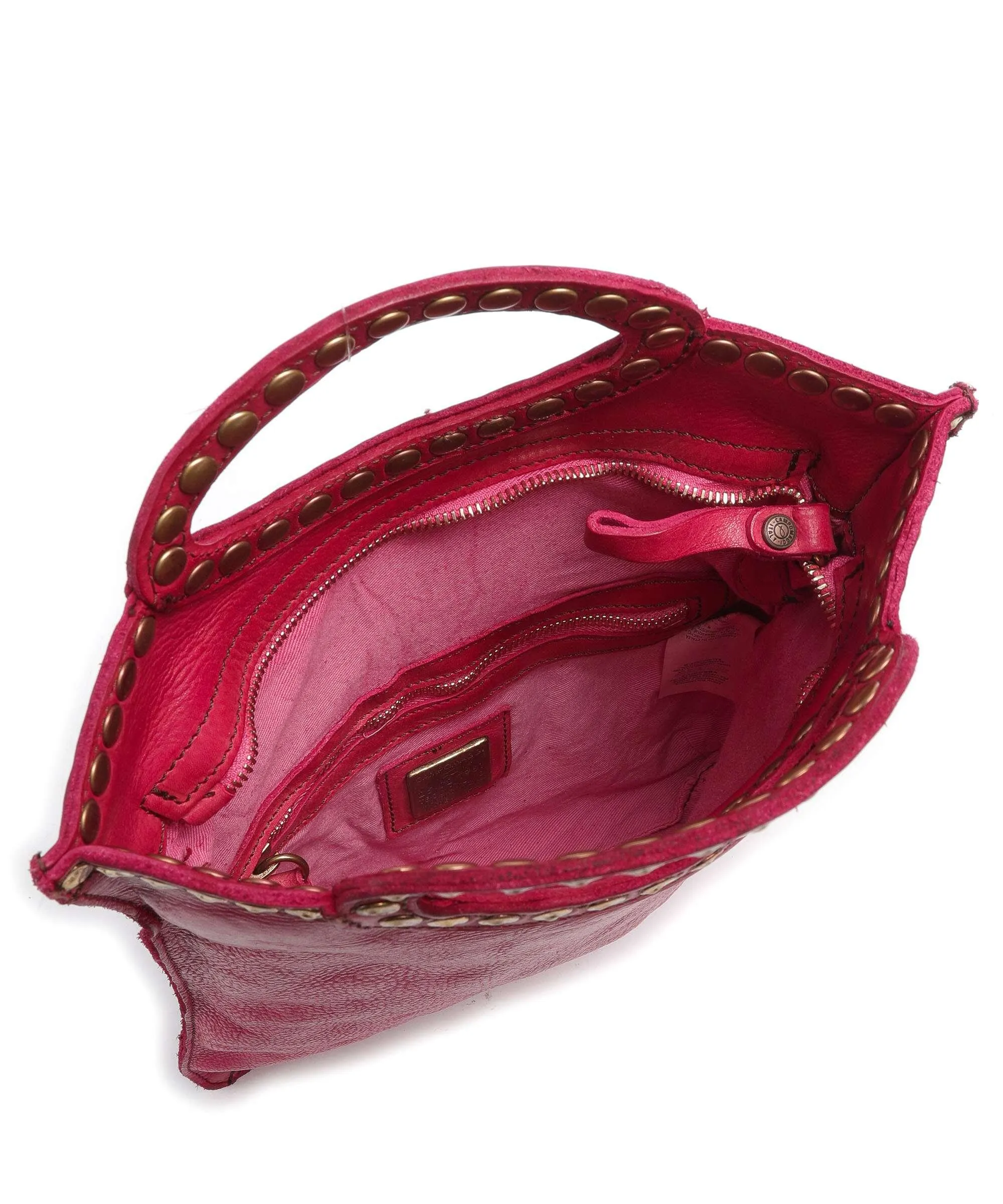  Campomaggi Borsa a mano pelle di vacchetta grana pink  