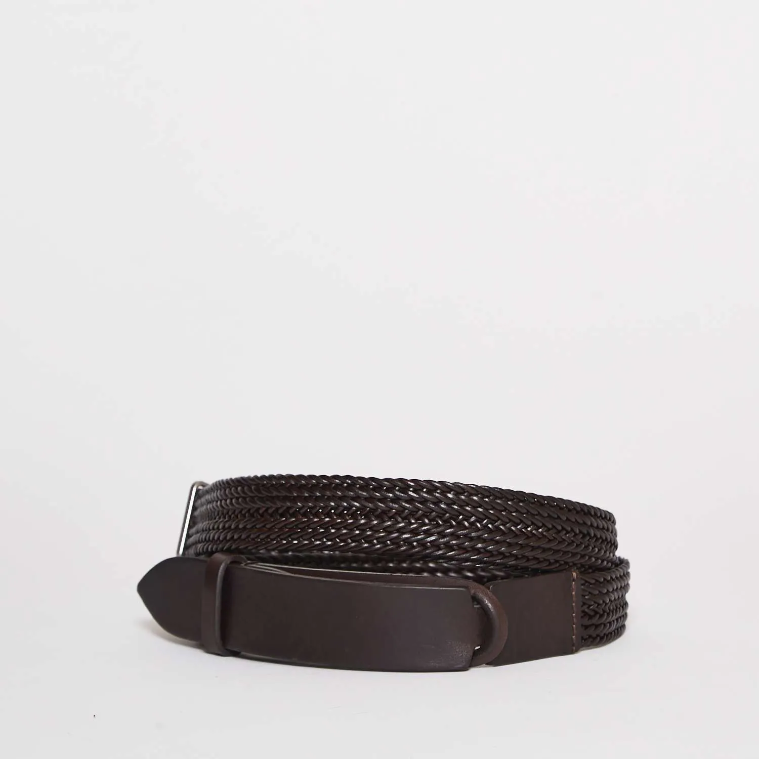 Cintura Nobuckle Pelle Intrecciata PLG