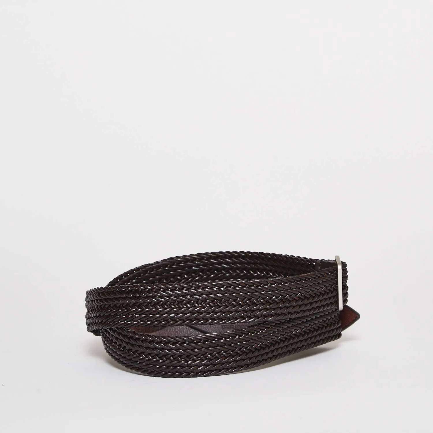 Cintura Nobuckle Pelle Intrecciata PLG