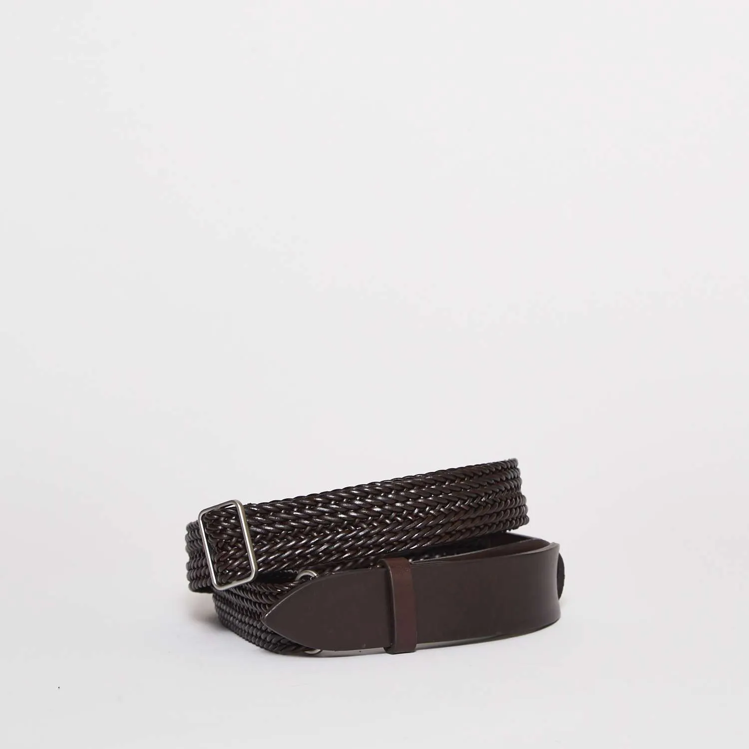 Cintura Nobuckle Pelle Intrecciata PLG