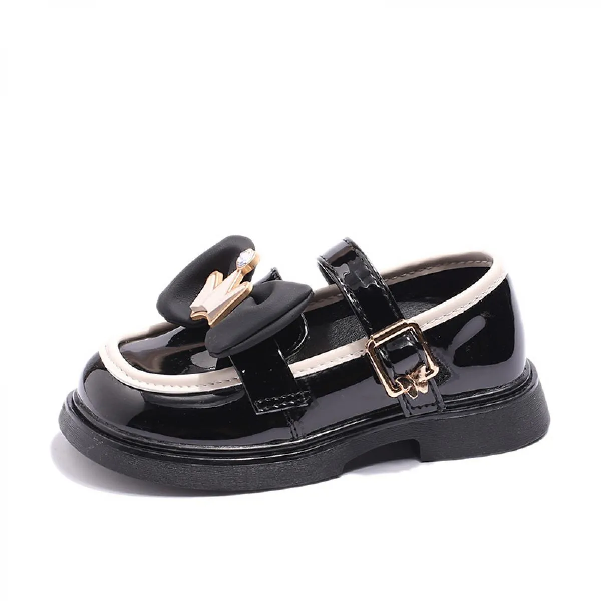 Crown Princess Girl All Match Pu Leahter Scarpe da ballo per feste Scarpe da sfilata per ragazze della scuola Scarpe classiche n