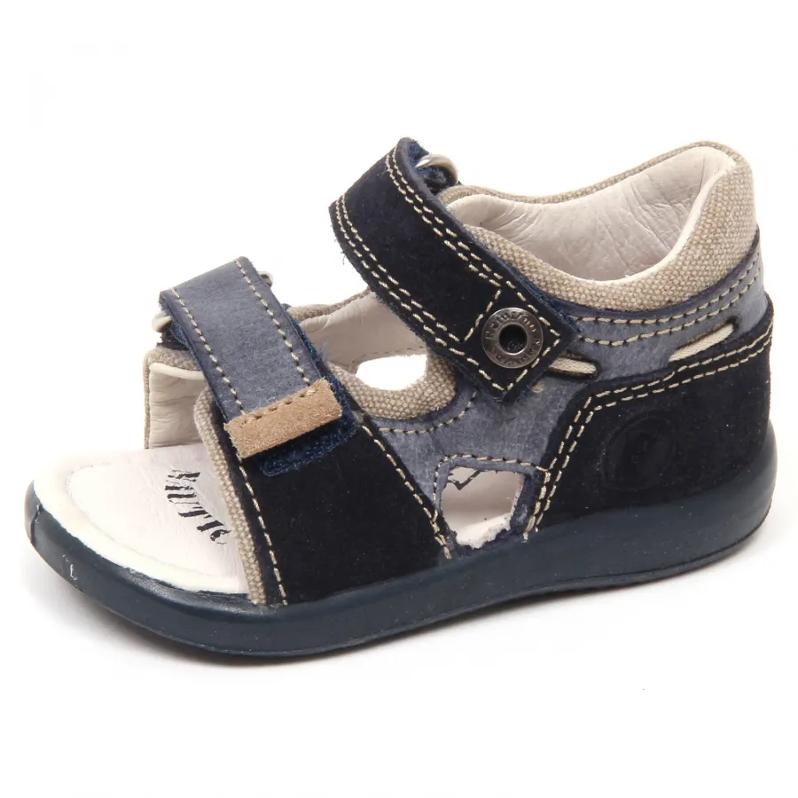 E7664 sandalo bimbo blue/beige FALCOTTO scarpe primi passi shoe baby boy