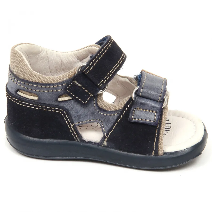 E7664 sandalo bimbo blue/beige FALCOTTO scarpe primi passi shoe baby boy