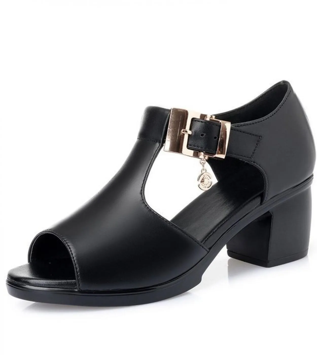 Eleganti sandali estivi Sandalo gladiatore Peep Toe Eleganti scarpe da donna con tacco medio Sandali da donna