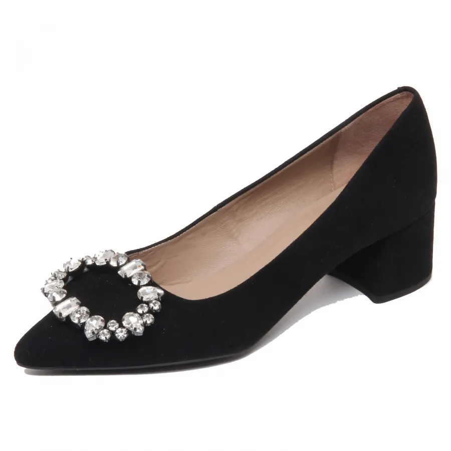 F6018 decollete donna black UNISA JUMIEL scarpe suede shoe woman