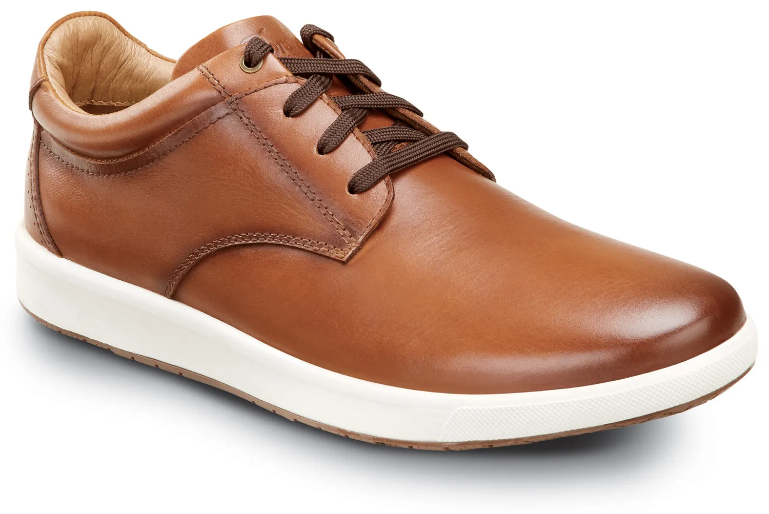 FLORSHEIM  Crossover Work, Men's, Cognac, Soft Toe, EH, MaxTRAX Slip Resistant, Casual Oxford Work Shoe