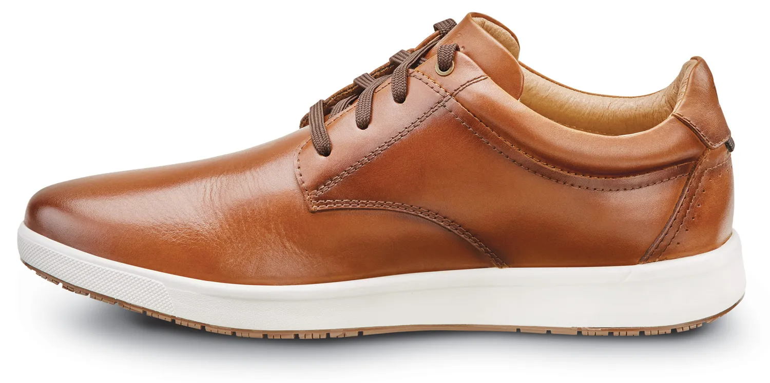 FLORSHEIM  Crossover Work, Men's, Cognac, Soft Toe, EH, MaxTRAX Slip Resistant, Casual Oxford Work Shoe