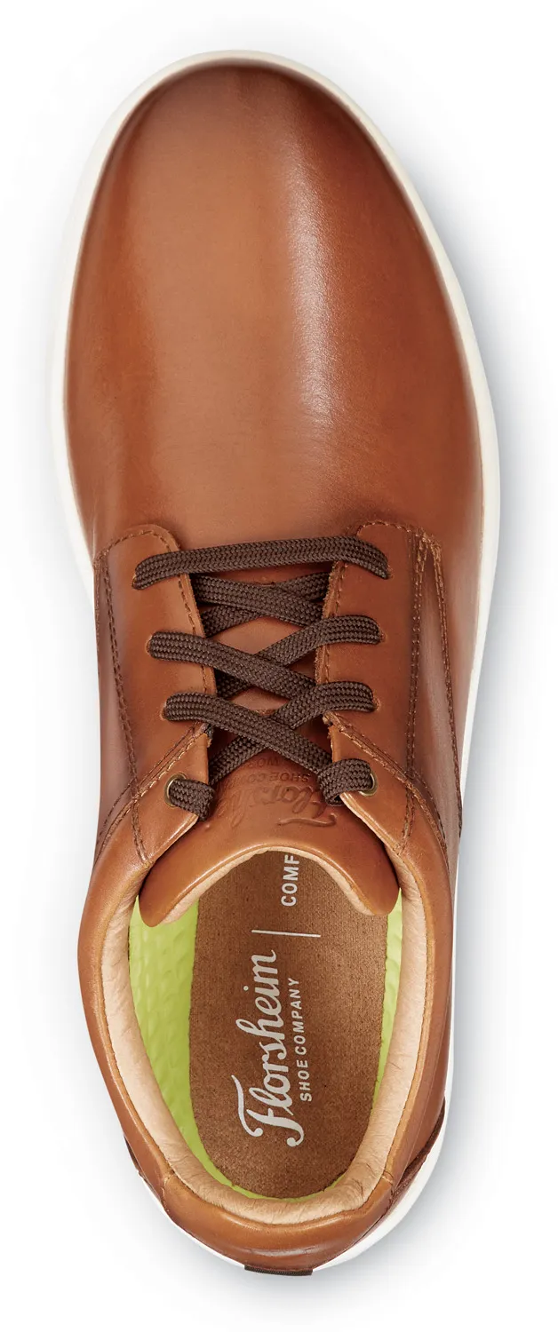 FLORSHEIM  Crossover Work, Men's, Cognac, Soft Toe, EH, MaxTRAX Slip Resistant, Casual Oxford Work Shoe