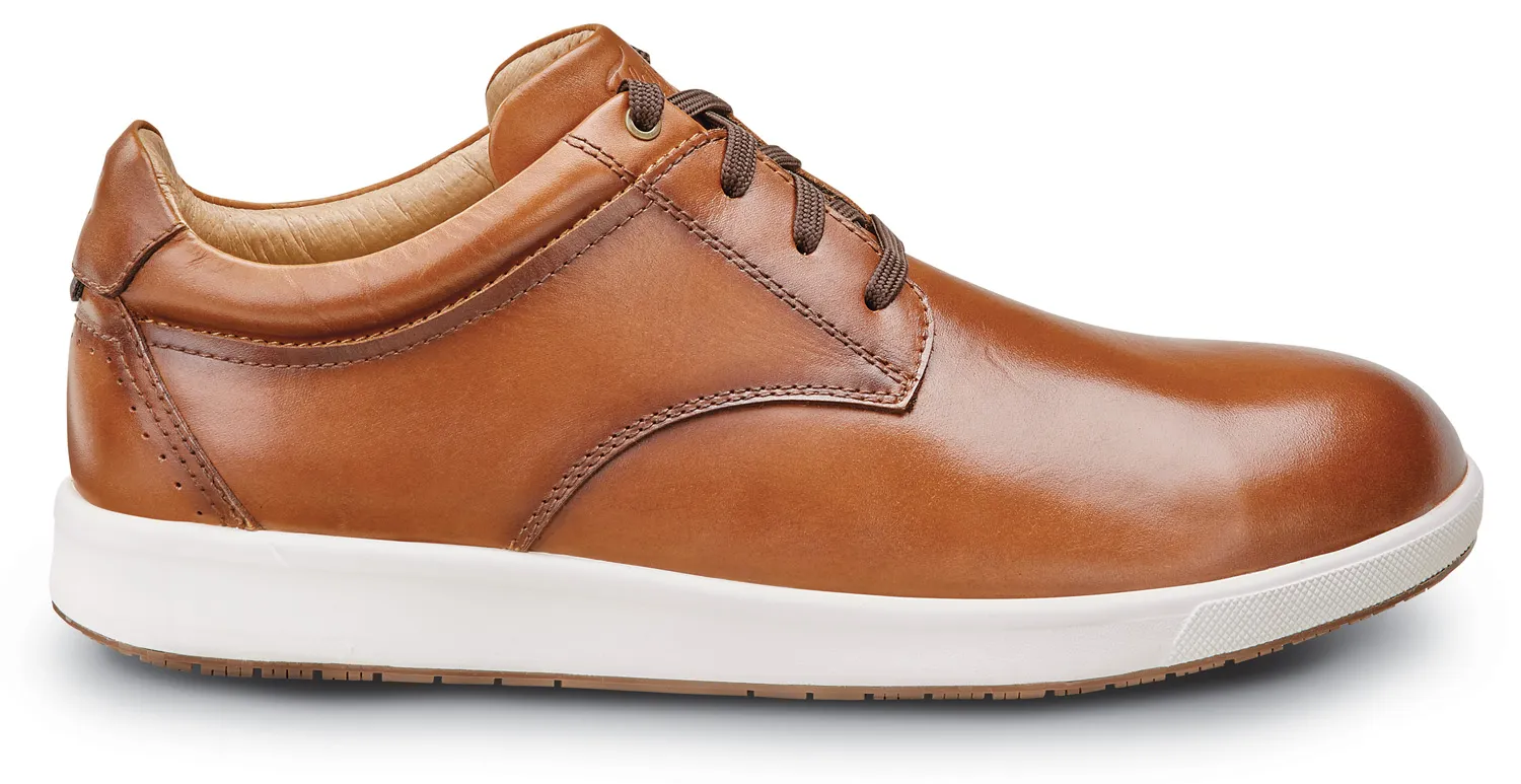 FLORSHEIM  Crossover Work, Men's, Cognac, Steel Toe, EH, MaxTRAX Slip Resistant, Casual Oxford Work Shoe