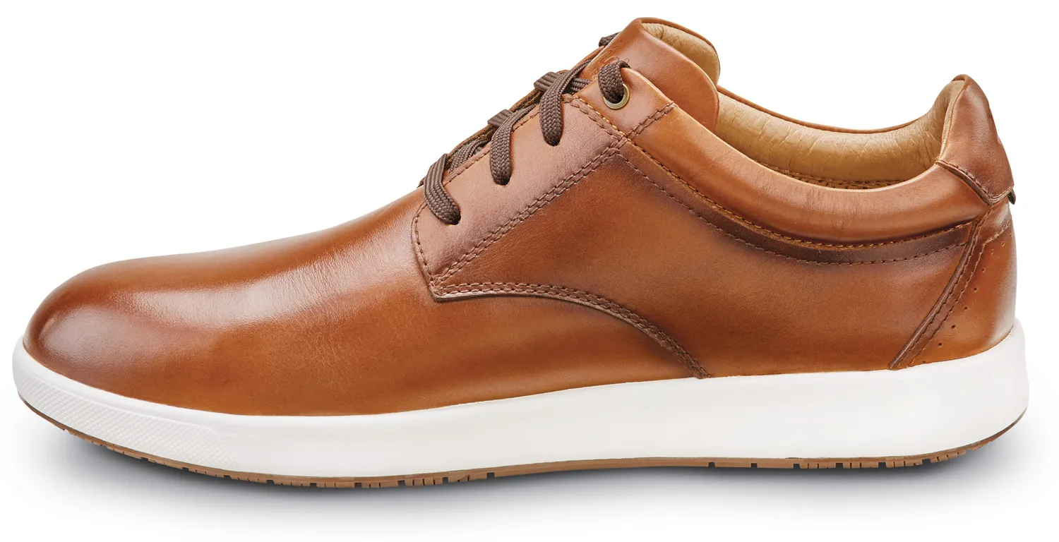 FLORSHEIM  Crossover Work, Men's, Cognac, Steel Toe, EH, MaxTRAX Slip Resistant, Casual Oxford Work Shoe