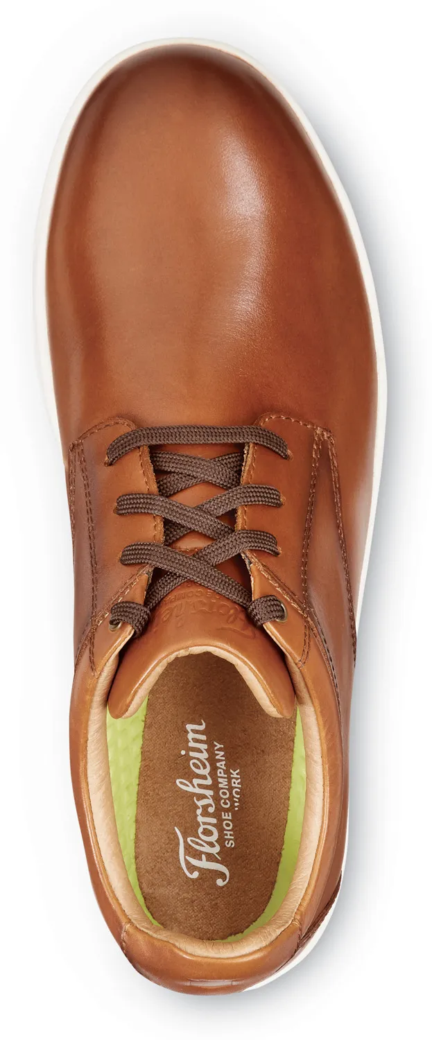 FLORSHEIM  Crossover Work, Men's, Cognac, Steel Toe, EH, MaxTRAX Slip Resistant, Casual Oxford Work Shoe