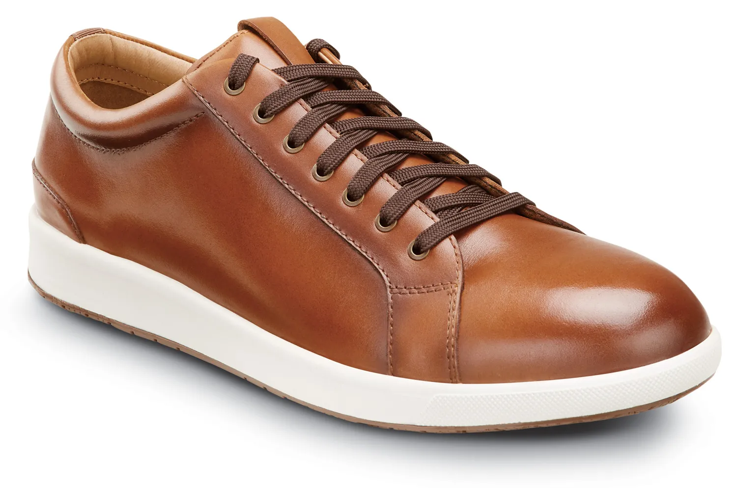 FLORSHEIM  Crossover Work, Men's, Cognac, Steel Toe, EH, MaxTRAX Slip Resistant, Lace To Toe Oxford Work Shoe