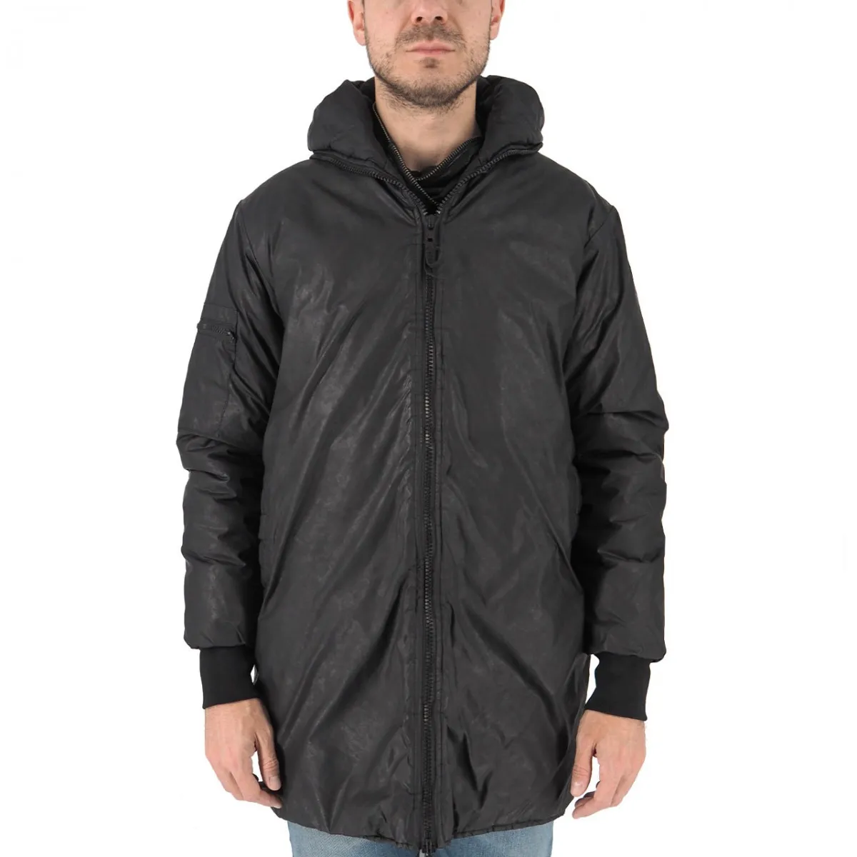 Giacca Con Cappucio Nero