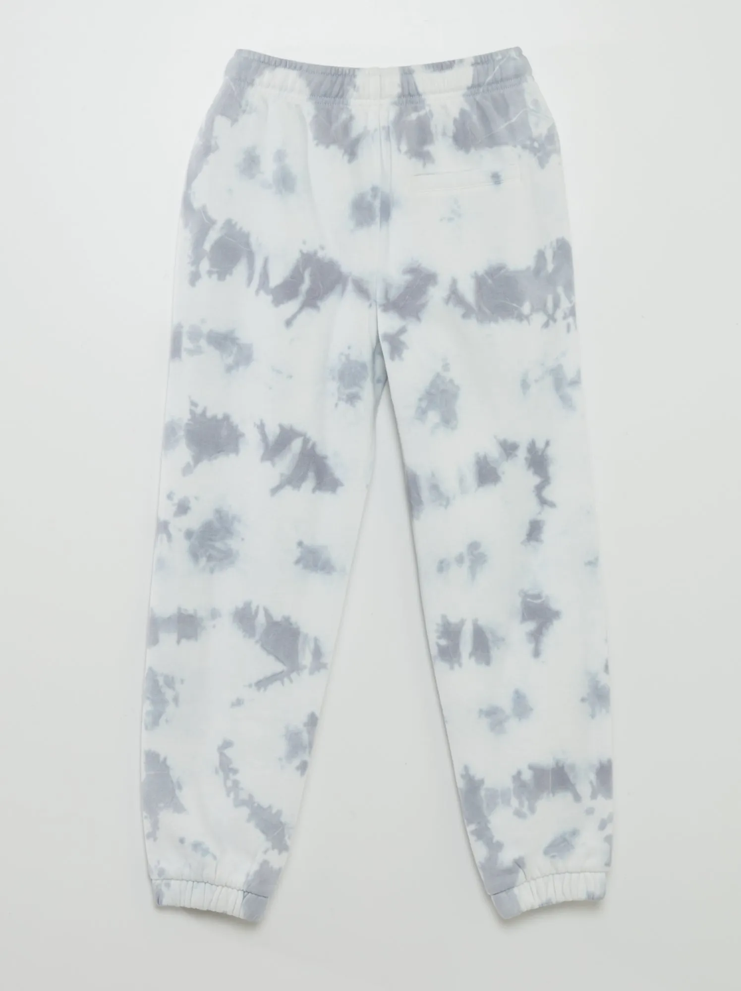 Joggers in tessuto felpato tie and dye - GRIGIO
