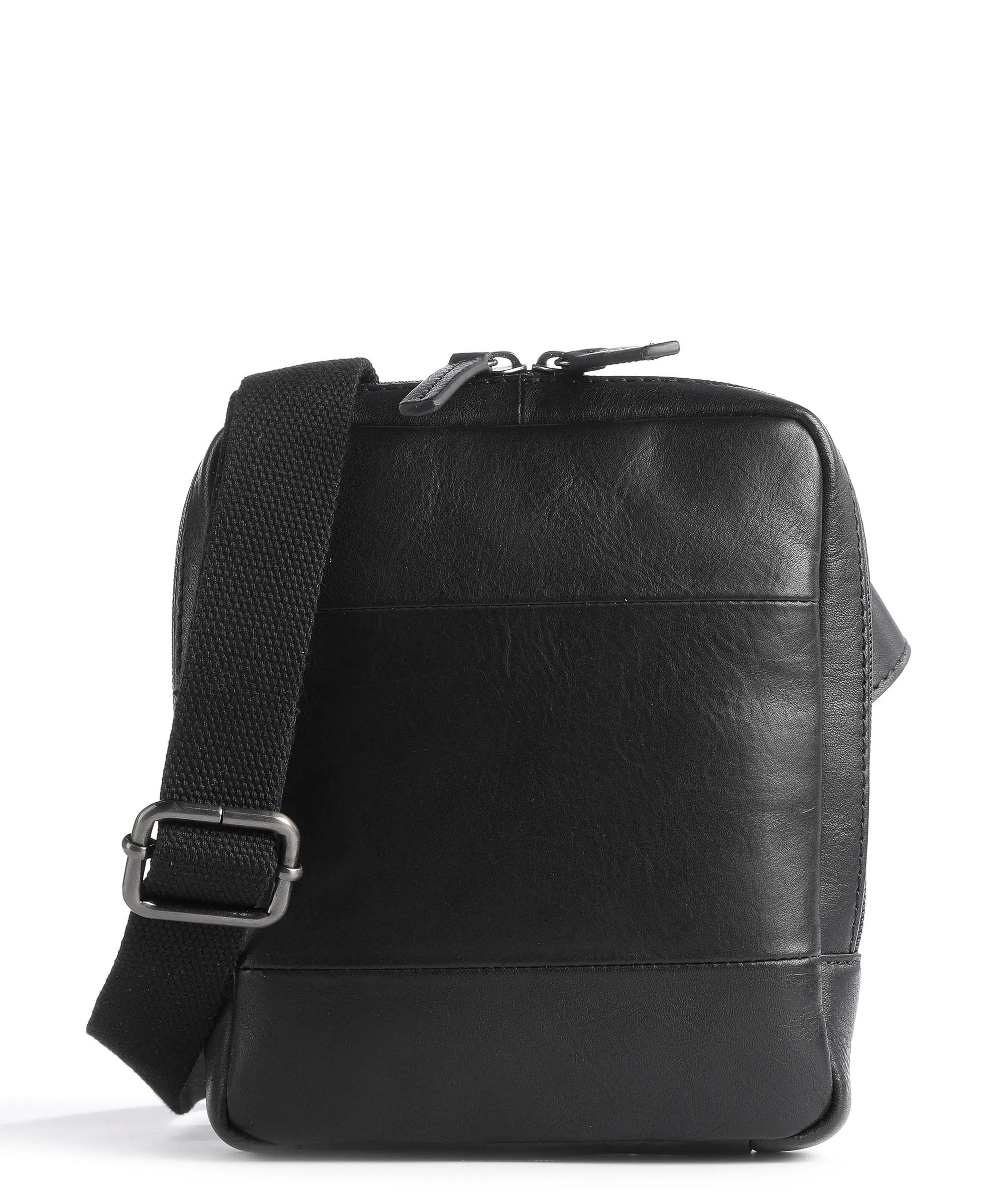  Leonhard Heyden Hamburg XS Borsa a tracolla pelle di vacchetta finemente grana nero  