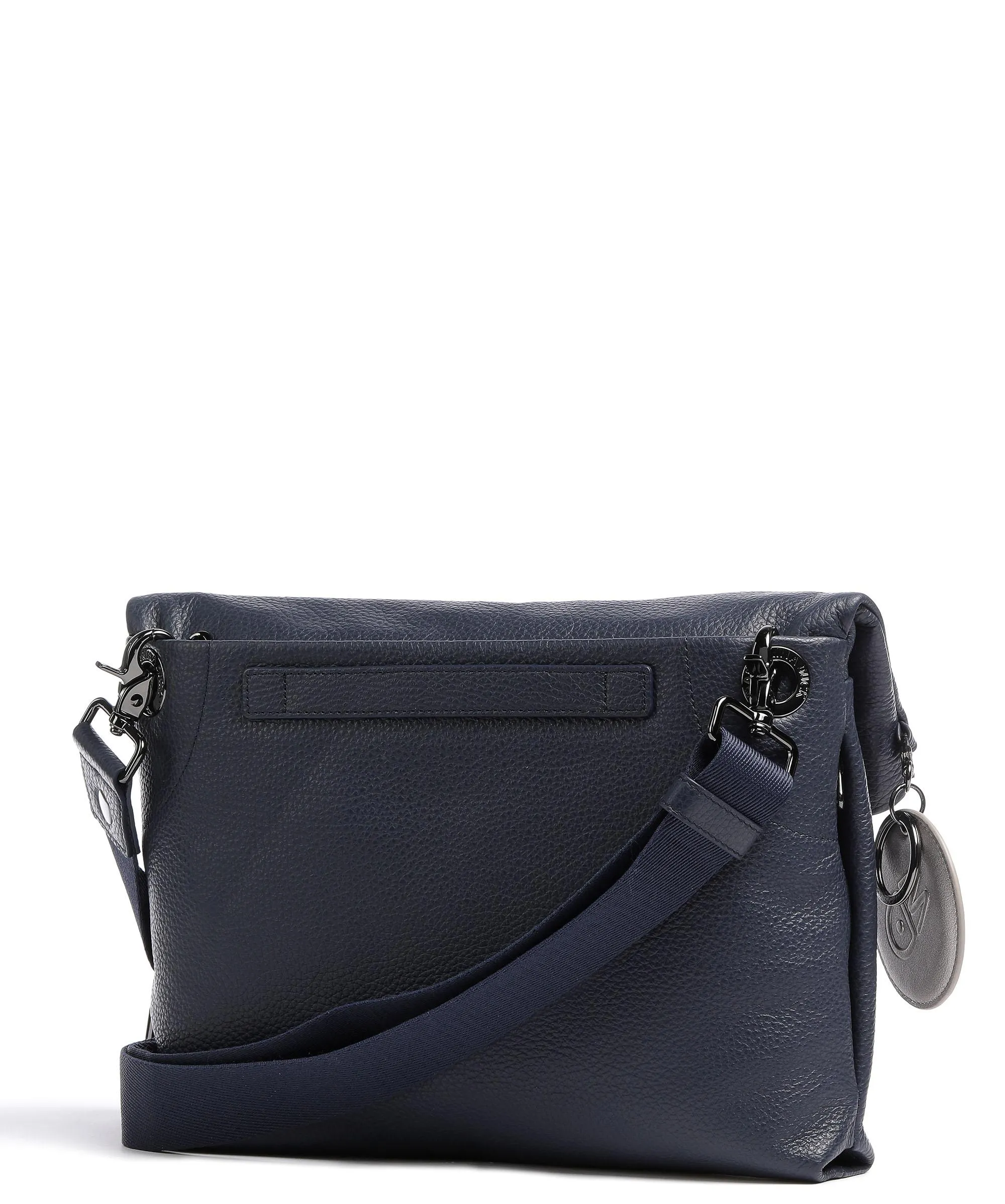  Mandarina Duck Mellow Leather Borsa a spalla pelle di vitello grana blu  