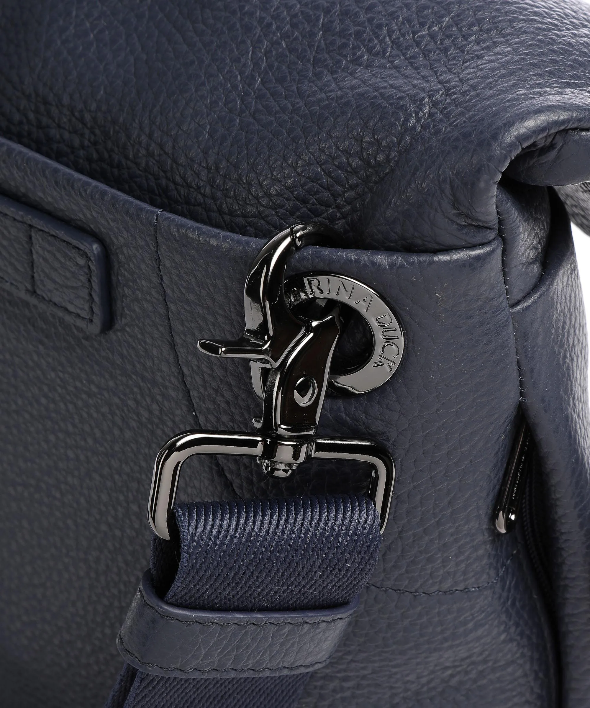  Mandarina Duck Mellow Leather Borsa a spalla pelle di vitello grana blu  