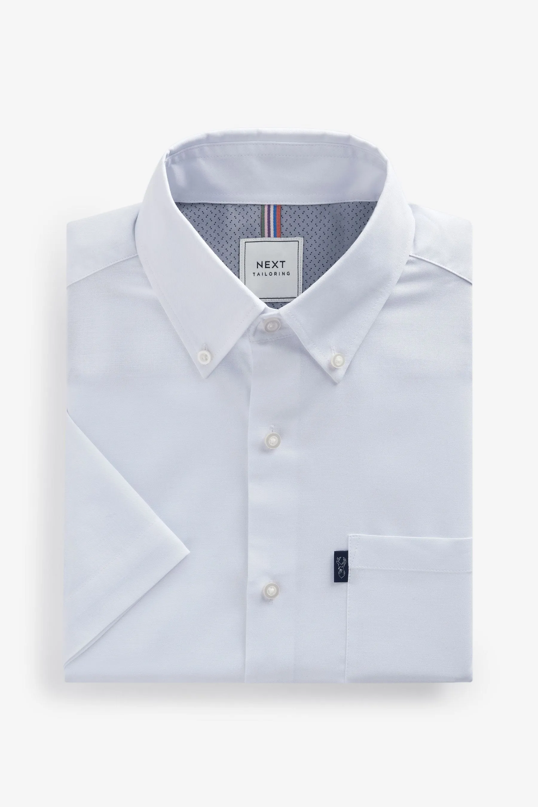 Manica corta - Camicia facile da stirare con colletto Oxford abbottonato