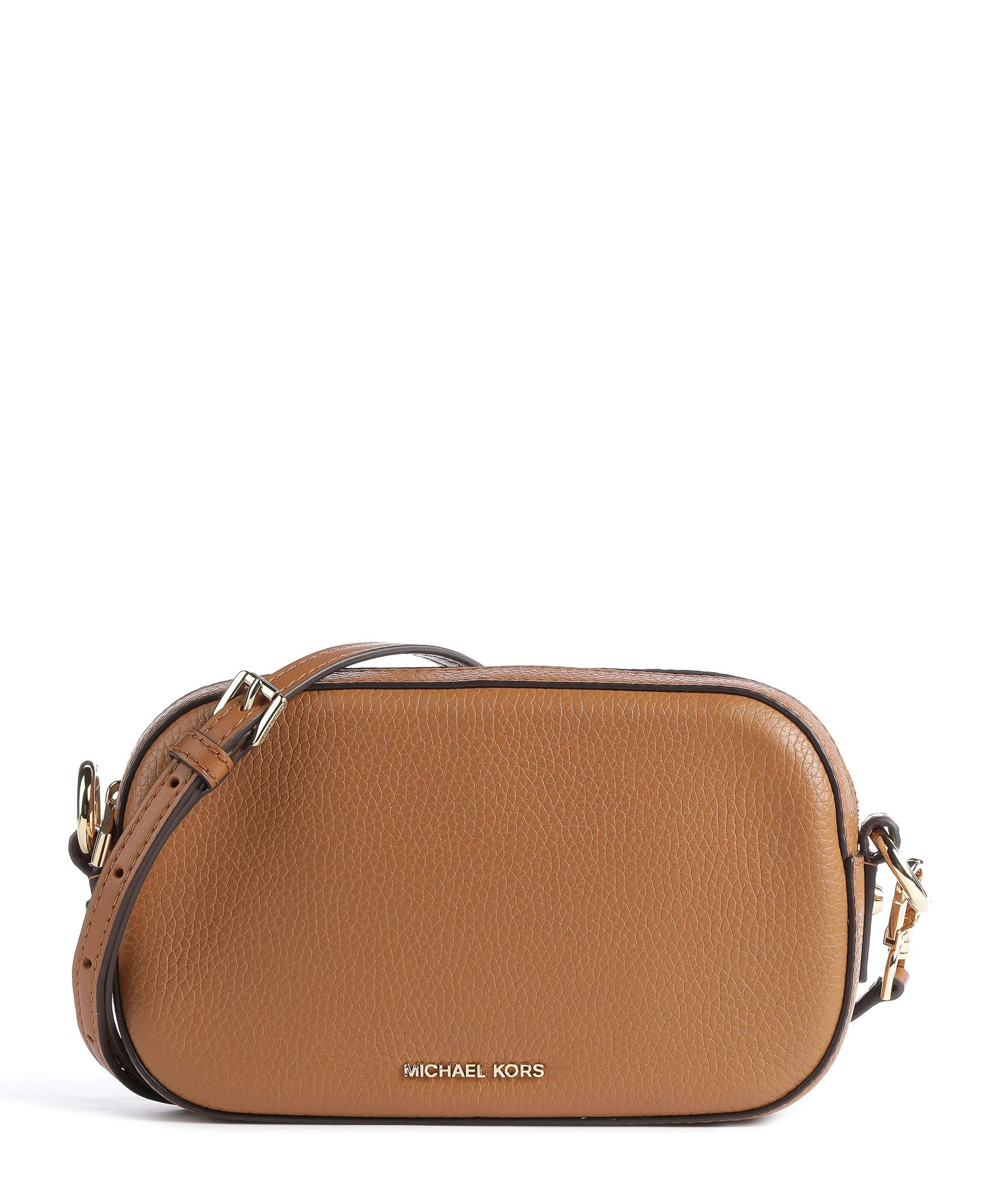  Michael Kors Jet Set Borsa a tracolla pelle di vacchetta grana, tela marrone  