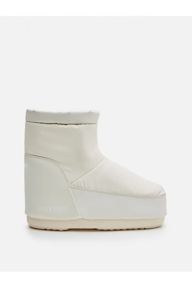 Moon Boot Icon Low Nolace Rubber Cream In Gomma Senza Lacci