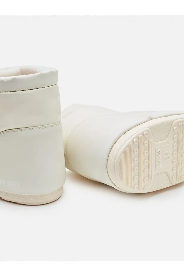 Moon Boot Icon Low Nolace Rubber Cream In Gomma Senza Lacci