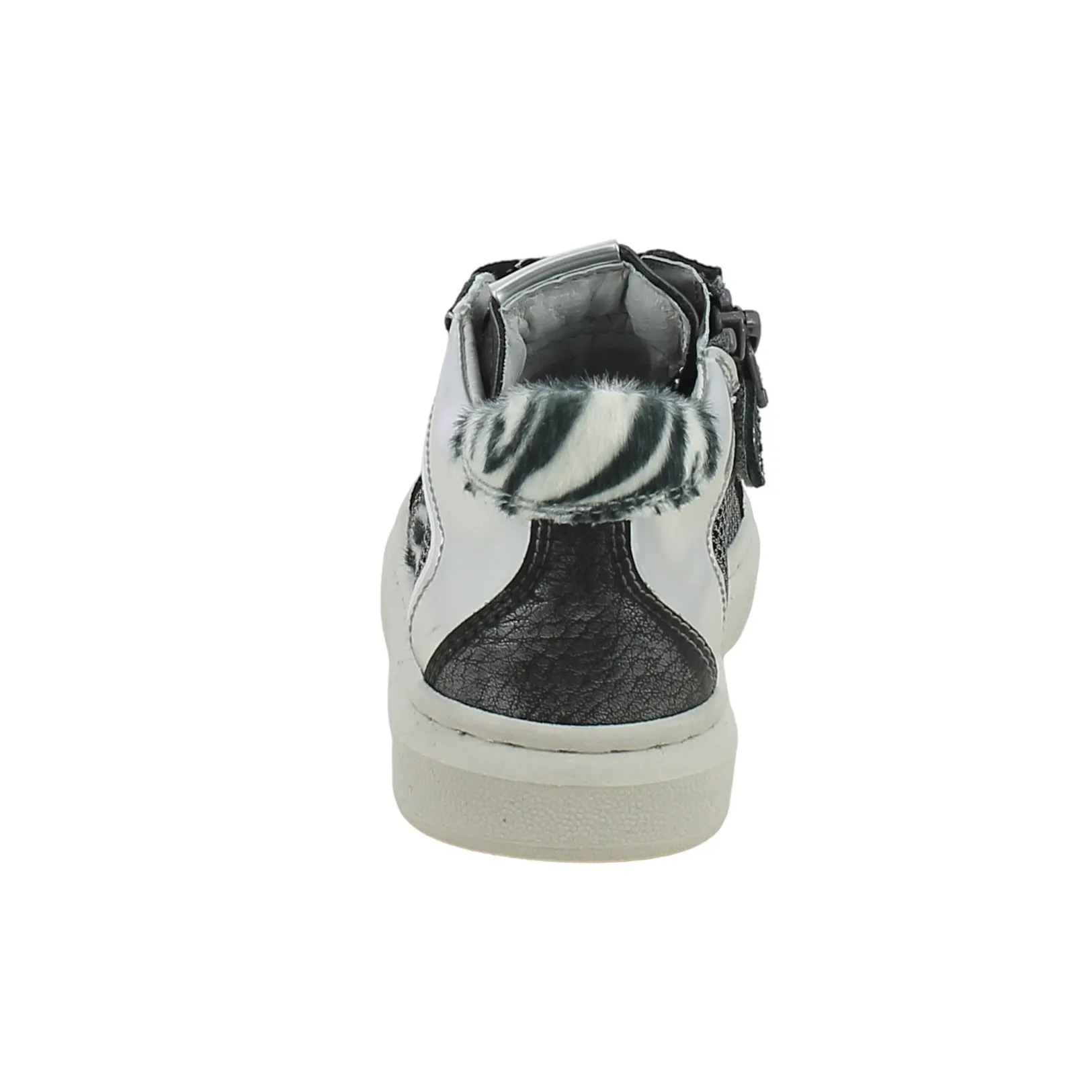 NeroGiardini  Sneaker mid con fiore e tallone animalier 