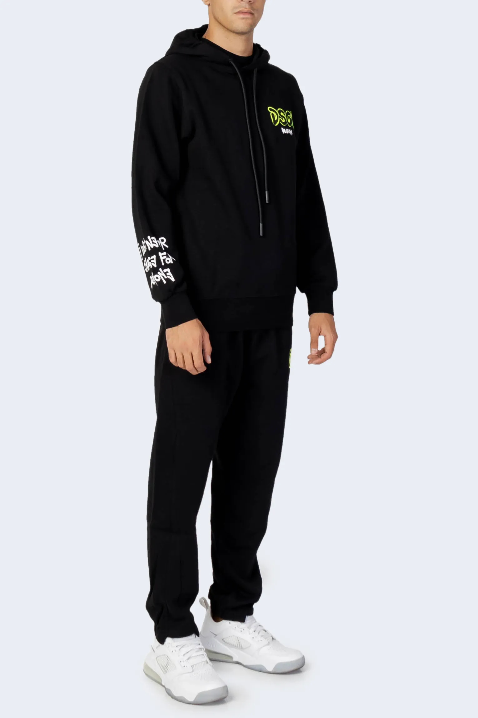 Pantaloni sportivi Disclaimer stampa logo Nero