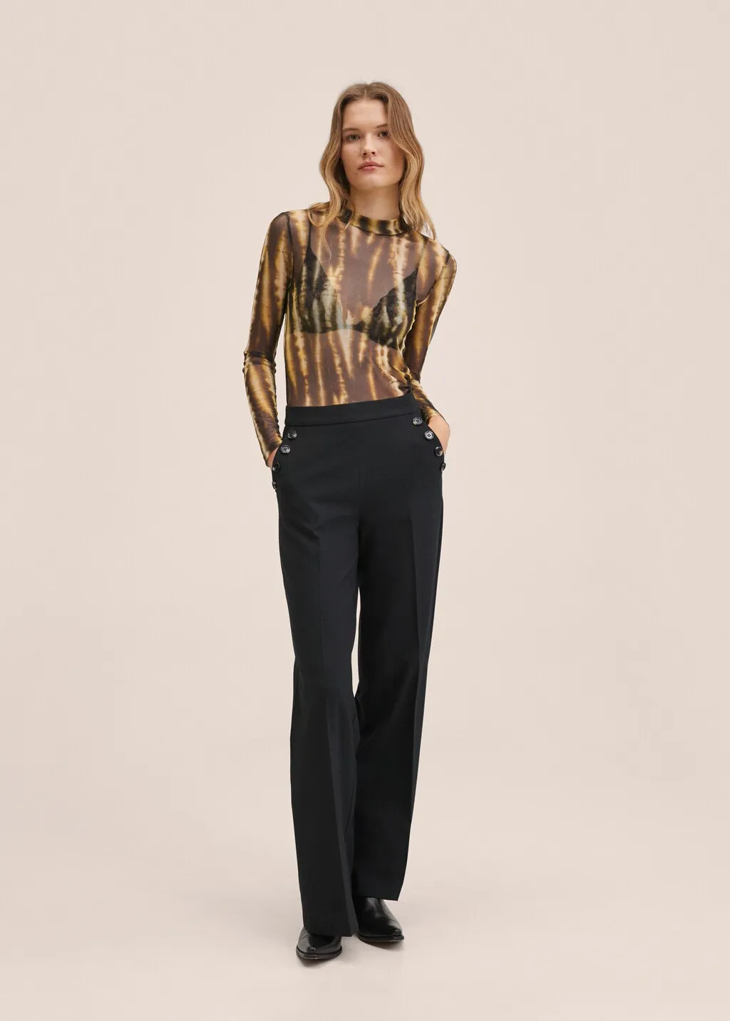Pantaloni wideleg tasche