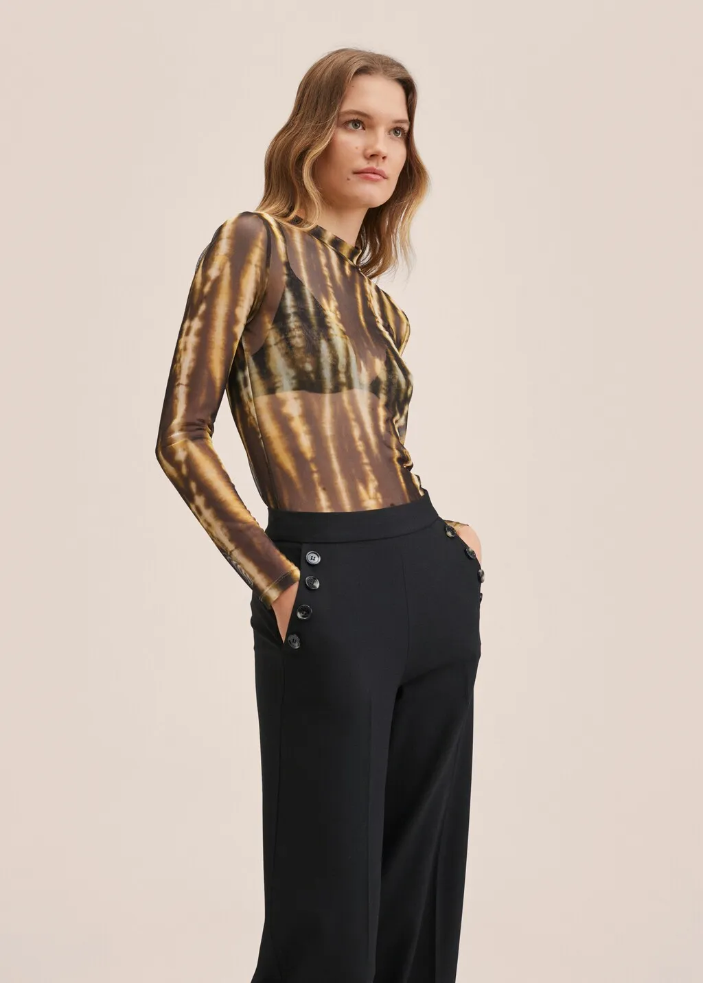 Pantaloni wideleg tasche