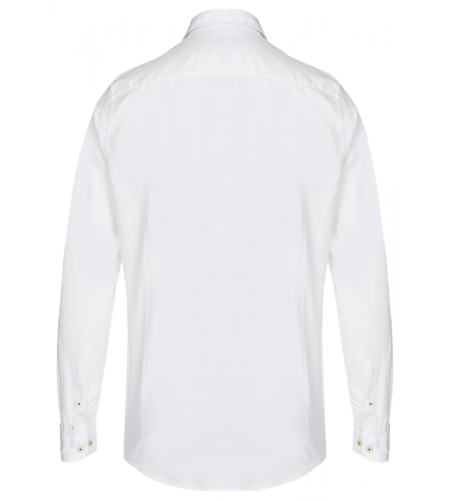 Pure Oxford Shirt Casual cotton authentic inside neck/wrist in contrasting jeans