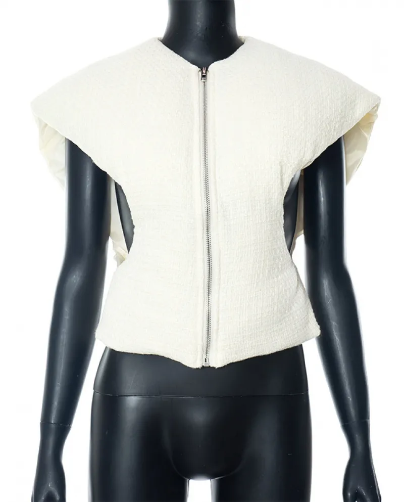 Q23tp522 Nuovo gilet stile casual autunno e inverno, gilet in cotone da donna con top senza maniche caldo e soffice dimagrante s
