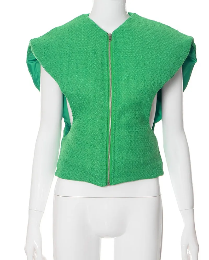 Q23tp522 Nuovo gilet stile casual autunno e inverno, gilet in cotone da donna con top senza maniche caldo e soffice dimagrante s