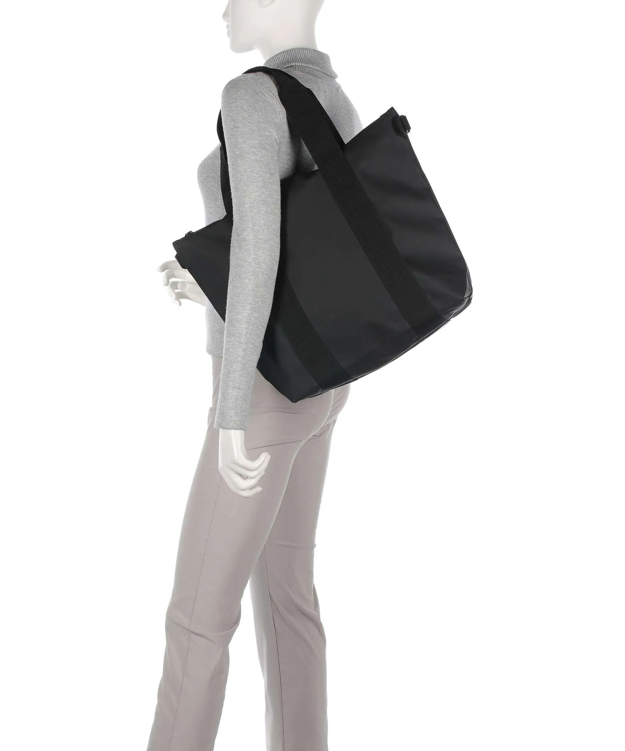  Rains Mini Borsa shopper poliuretano, poliestere nero  