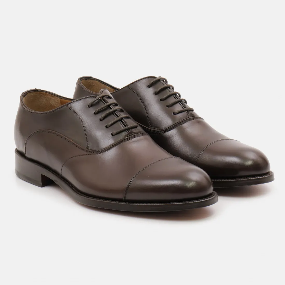 Scarpa oxford da uomo Calpierre 2451 in pelle color ebano