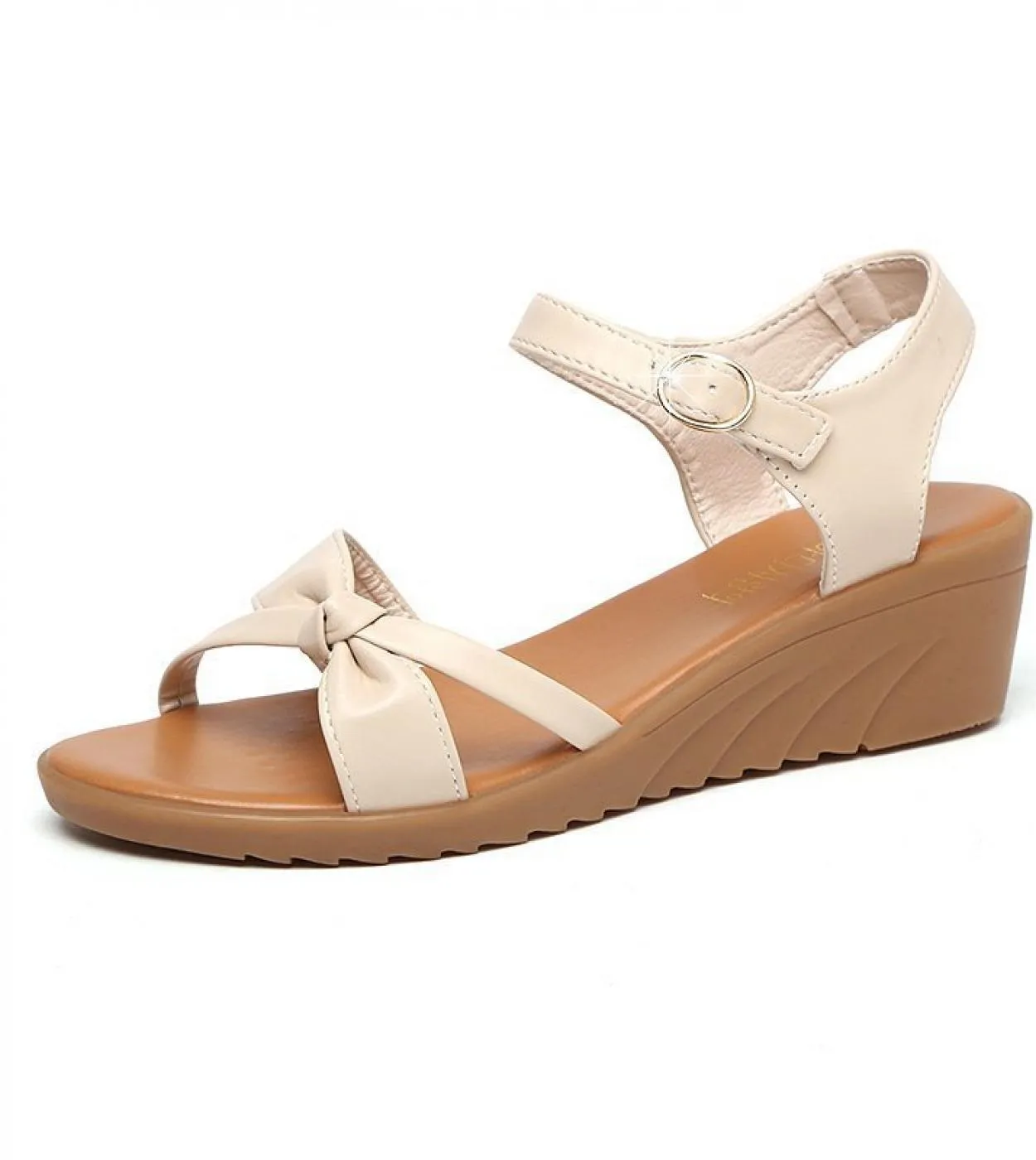 Scarpe aperte concise per donna Abito estivo Sandali eleganti Tacco a zeppa Donna Lady Beach Scarpe casual Donna 35 36 39