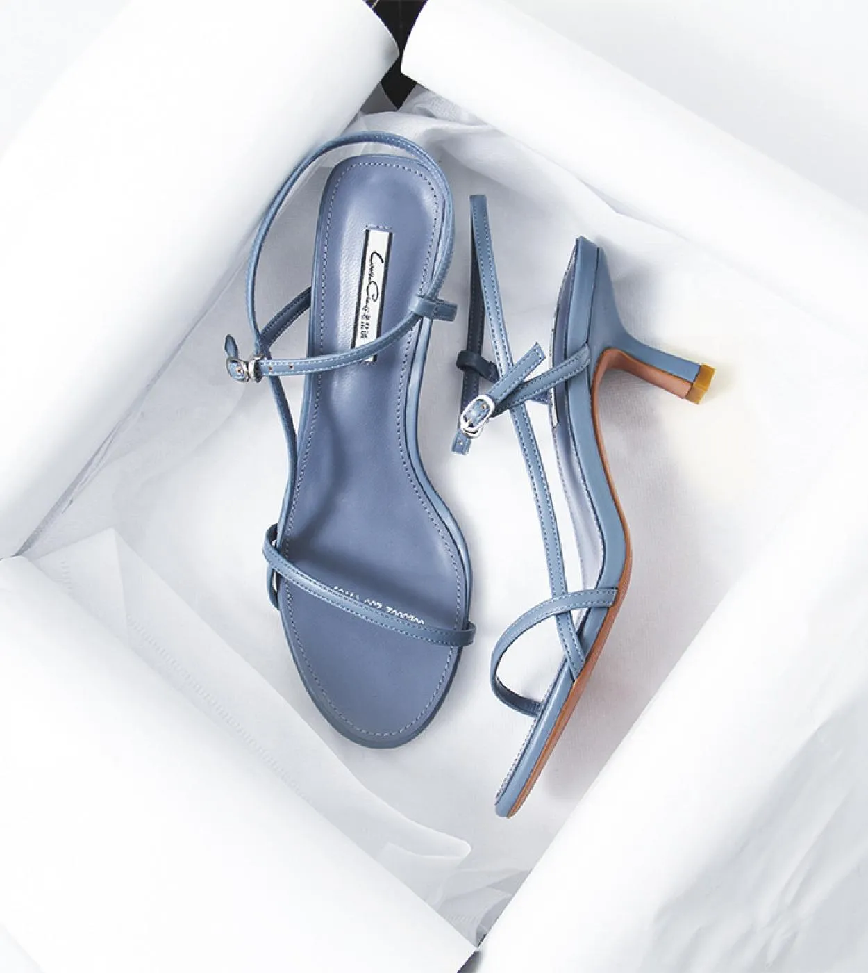 Scarpe da donna eleganti per tacchi Tacchi Sandali da donna Estate 2023 Scarpe da donna open toe Spedizione gratuita Nero Blu Bi