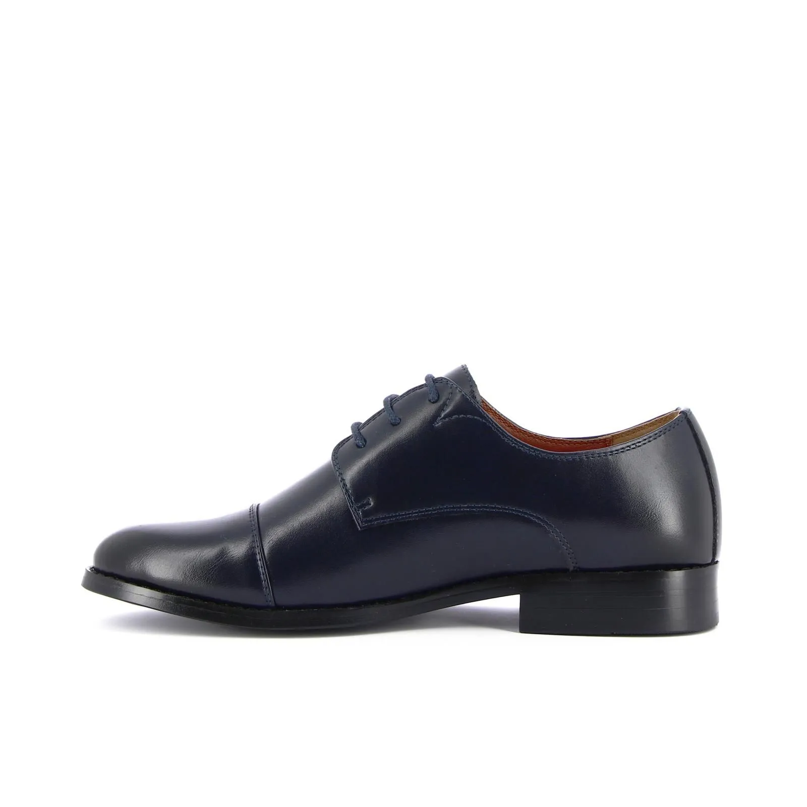 Scarpe eleganti blu con lacci e puntina segnata