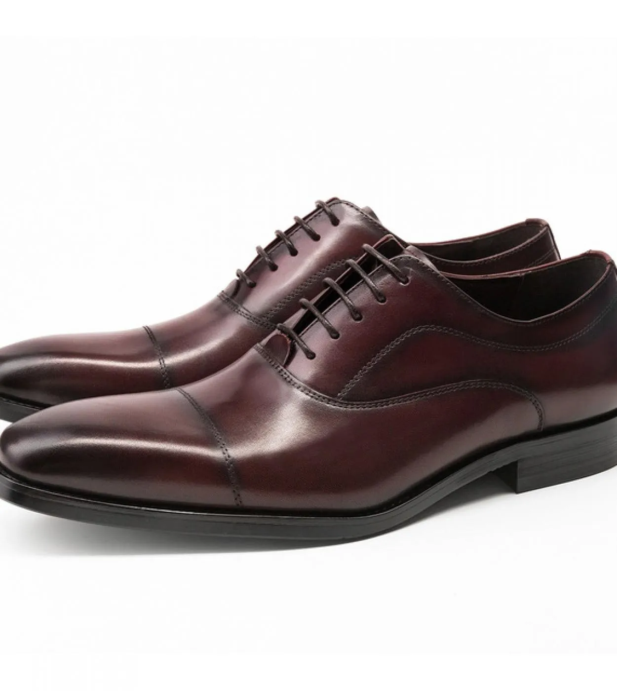 Scarpe eleganti da uomo di tendenza britannica 2022 Autunno nuovo stile qualità vera pelle di mucca bordeaux eleganti scarpe da