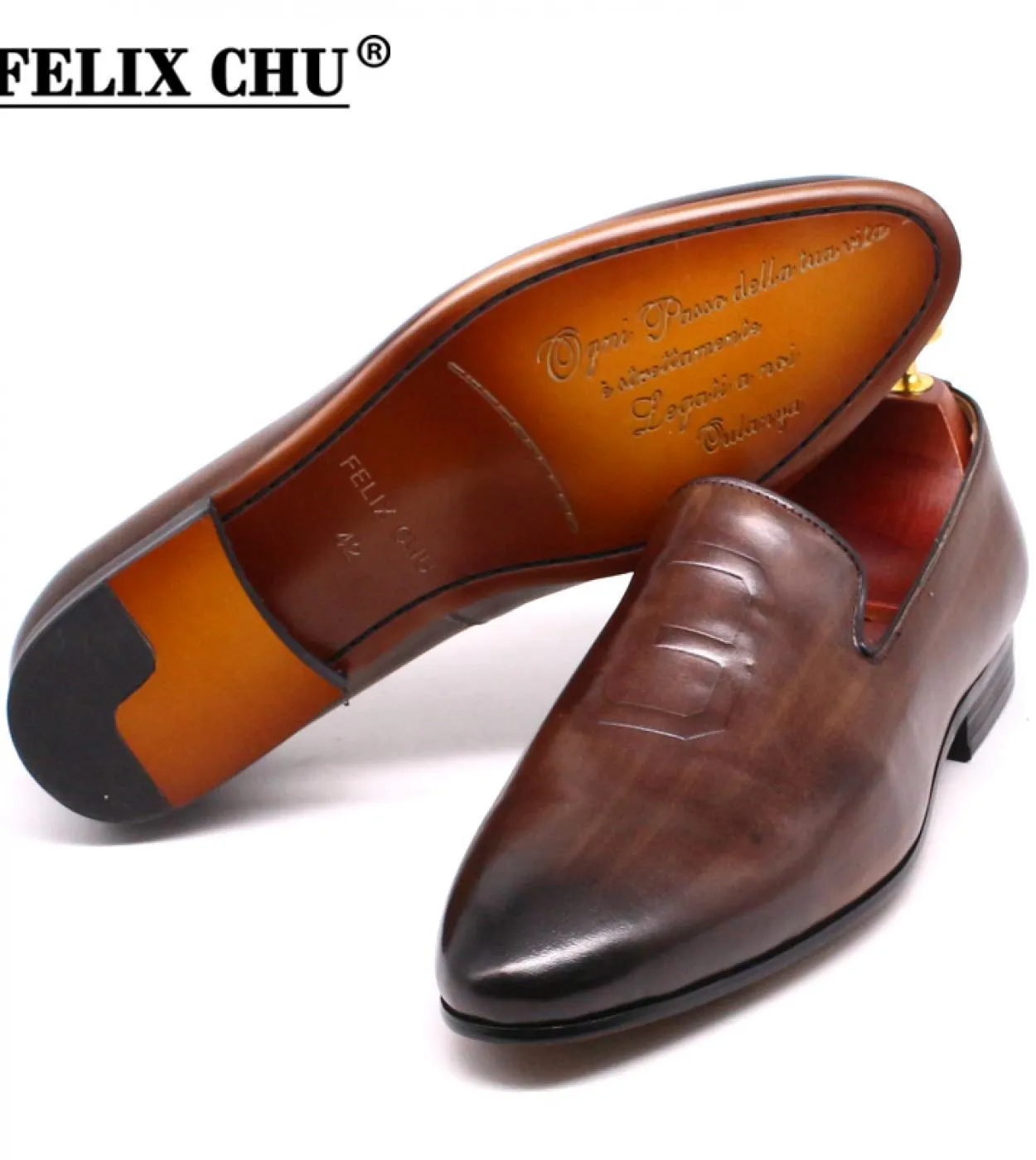 Scarpe eleganti marroni da uomo Scarpe eleganti marroni da uomo a punta taglia 6 13 Uomo