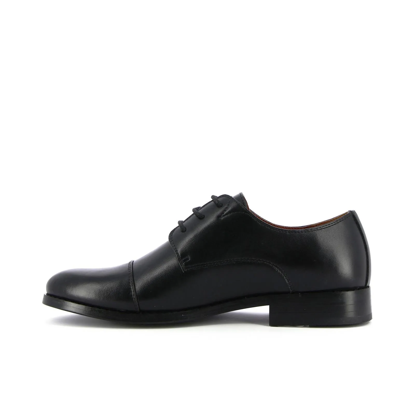 Scarpe eleganti nere con lacci e puntina segnata