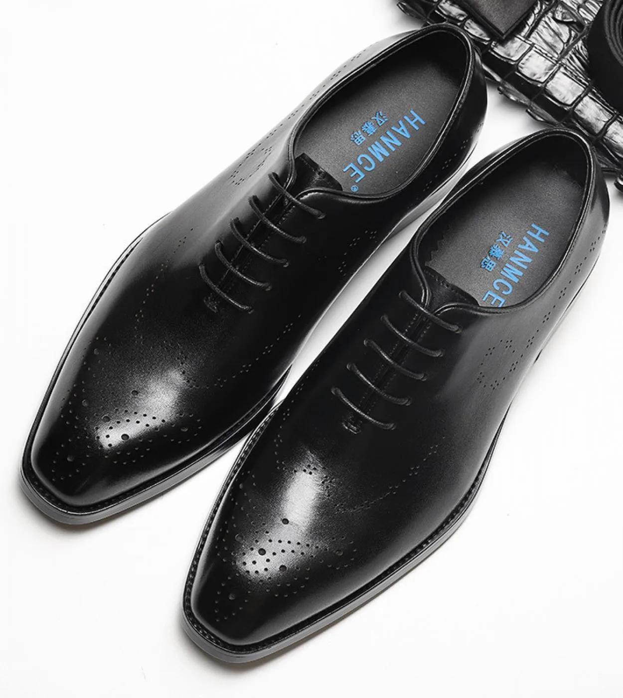 Scarpe eleganti nere da uomo Suole in pelle Scarpe eleganti nere da uomo Abito da sposa di lusso