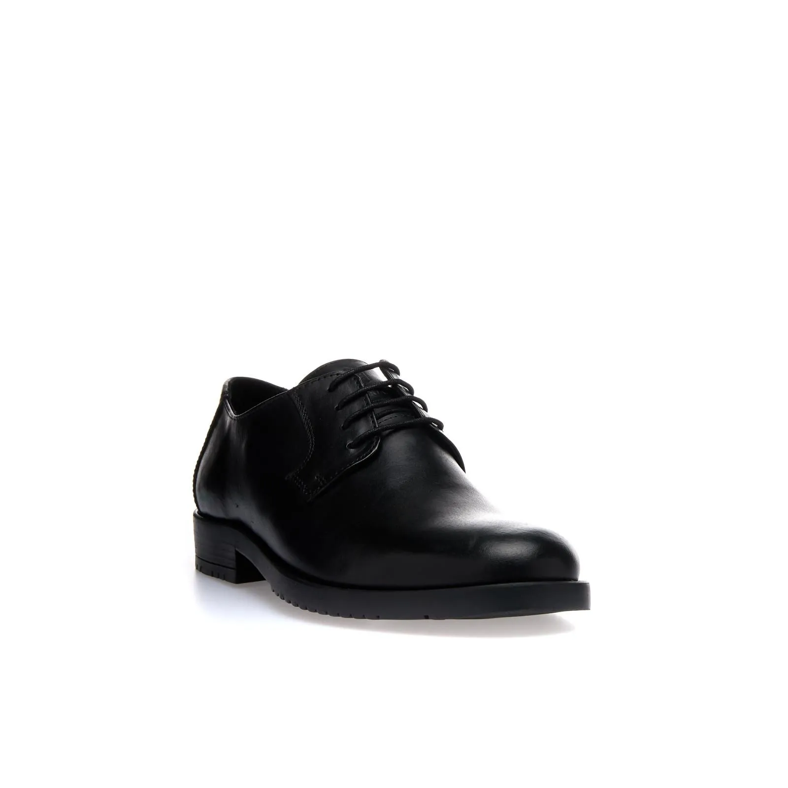 Scarpe eleganti nere in pelle con lacci