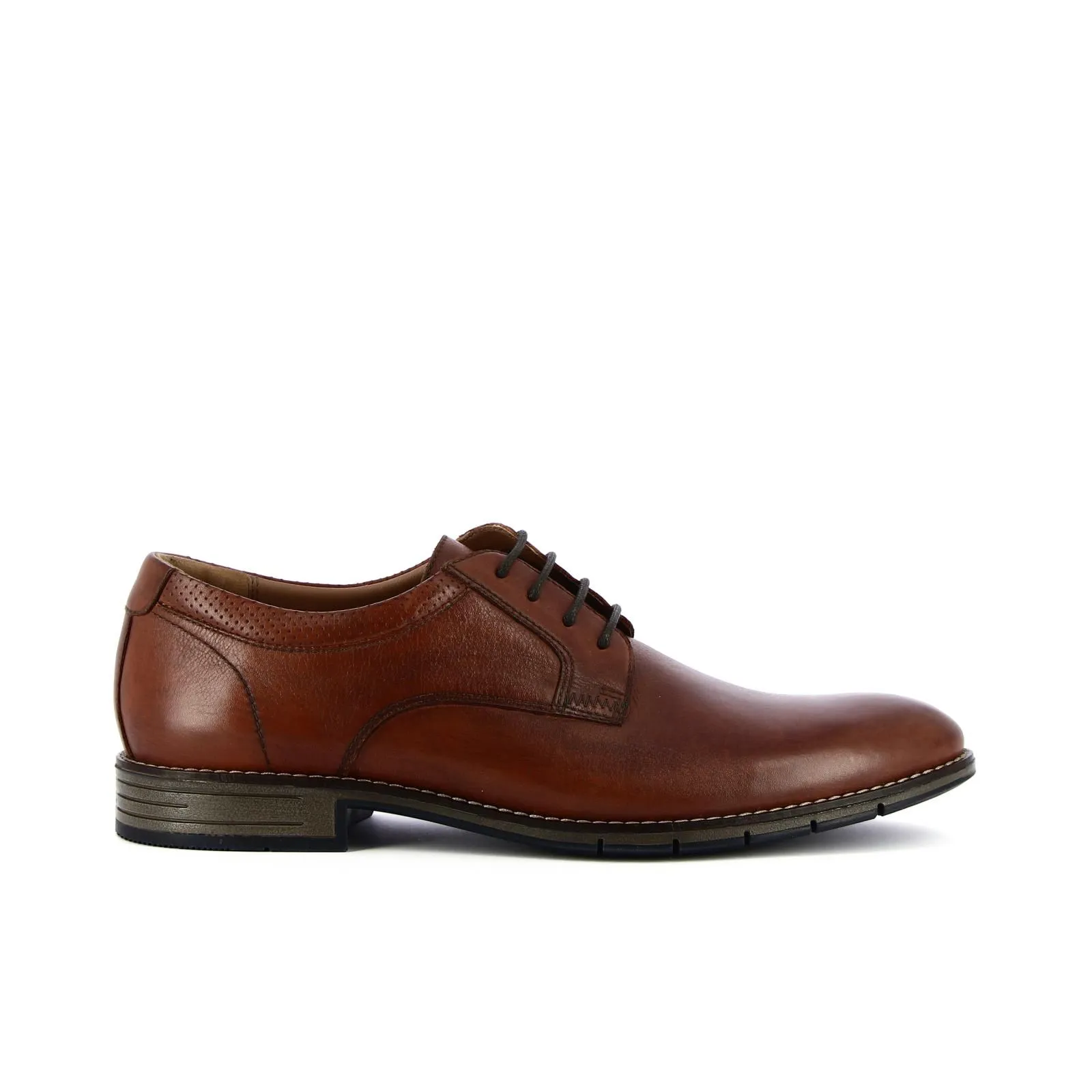 Scarpe eleganti stringate marroni in pelle