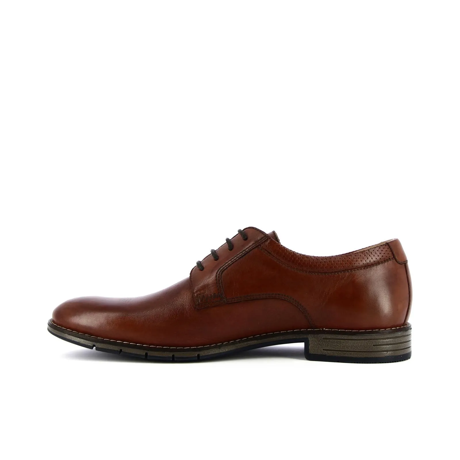 Scarpe eleganti stringate marroni in pelle