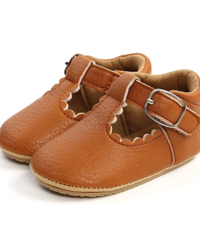 Scarpe per neonato Scarpe per bambina in pelle a righe classiche Multicolor To
