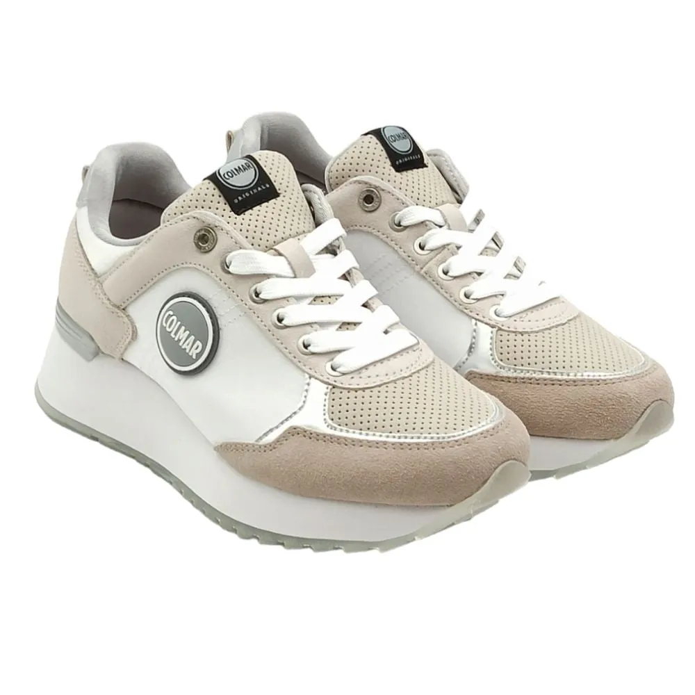Sneaker donna Colmar TRAVIS PRIME HIGH OUTSOLE white-beige