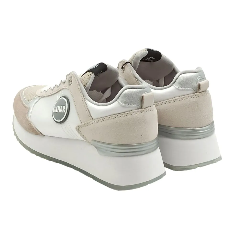 Sneaker donna Colmar TRAVIS PRIME HIGH OUTSOLE white-beige