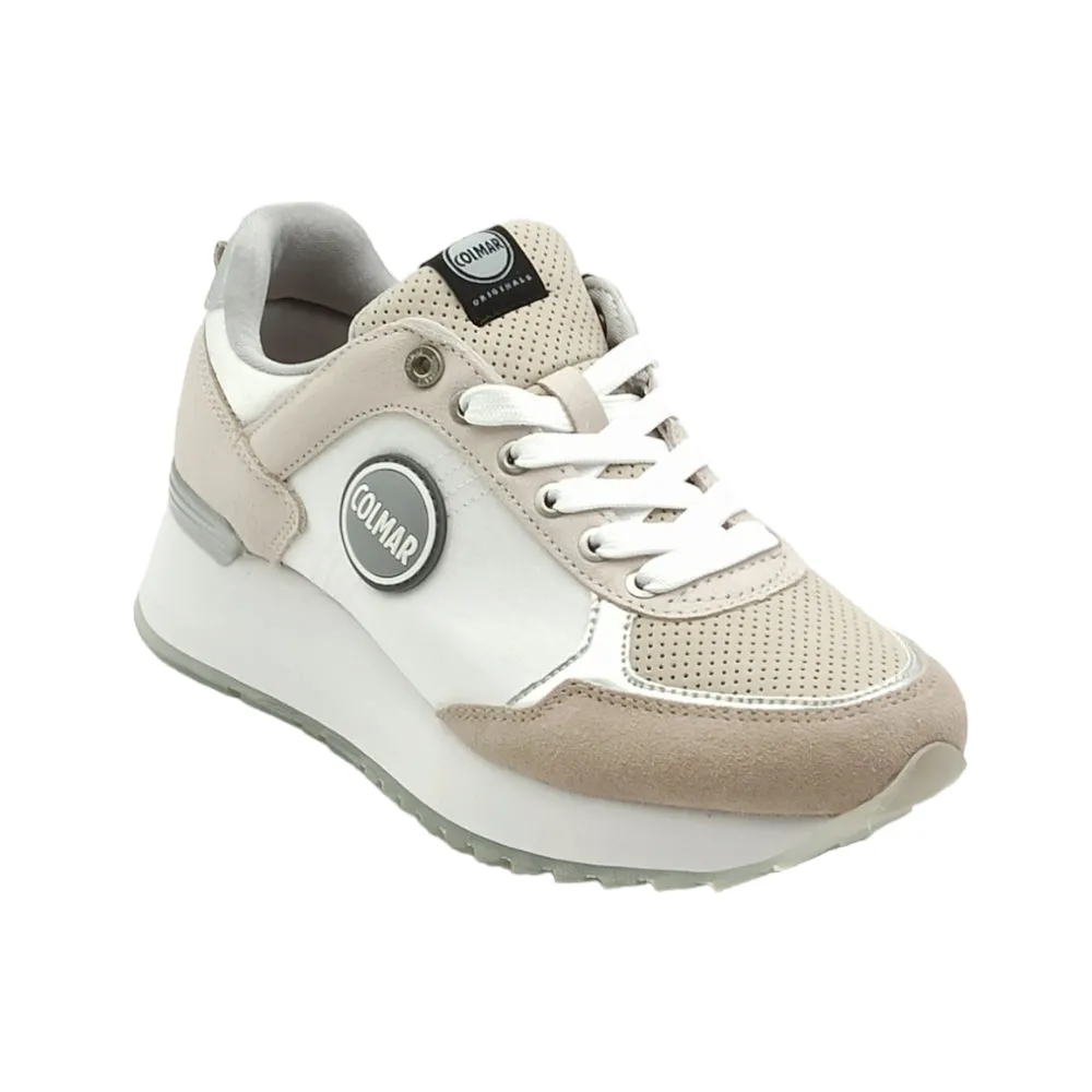 Sneaker donna Colmar TRAVIS PRIME HIGH OUTSOLE white-beige